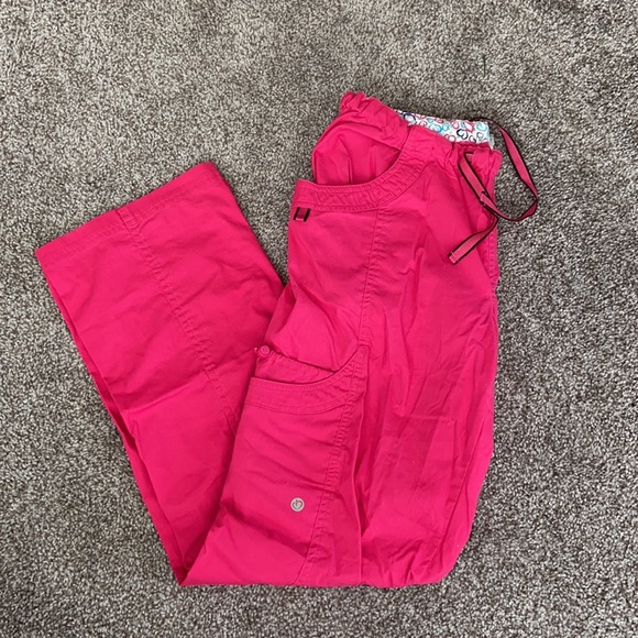 Pink Cargo Scrub Set Bottoms - Picture 4 of 11